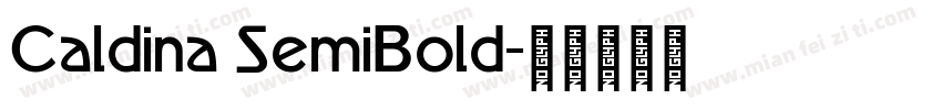 Caldina SemiBold字体转换